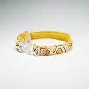 UNLEASH Dog Collar for Small, Medium, Large Dogs, Super Light Weight Collars with Adjustable Length and LED snap Buckles (Small, Yellow Design)