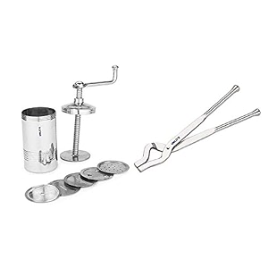 unlock chakli makeridiyappam pressmurukku machinesev machine with 6 jali amp quality unbreakable stainless steel goti sandsisansipakkadpincerchimtatongs for kitchen