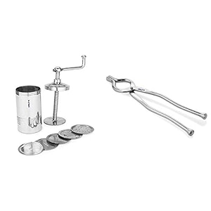 unlock chakli makeridiyappam pressmurukku machinesev machine with 6 jali amp premium quality unbreakable stainless steel goti sandsi  sansi  pakkad  pincer  chimta  tongs for kitchen