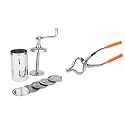 UNLOCK™ Chakli Maker/Idiyappam Press/Murukku Machine/Sev Machine with 6 Jali &amp; Premium Quality Unbreakable Stainless Steel Goti Sandsi | Sansi | Pakkad | Pincer | Chimta | Tongs for Kitchen