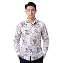 UNM Men39s Casual Shirt Calligraphy Print.