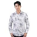 UNM Men39s Casual Shirt Calligraphy Print.