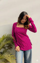 Unmani4U Casual Printed Women Pink Top