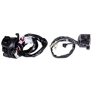 uno minda sw-0659aq handle bar switch- left side - 5 pin female white amp sw-0660bb handle bar switch- right side self start
