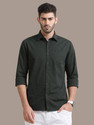 UNSEEN Men Solid Casual Green Shirt