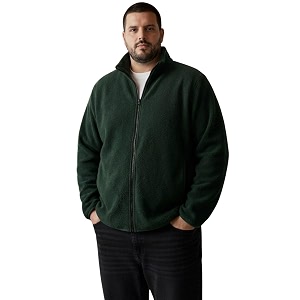 UNSTD Men Plus Size Fleece Jacket for