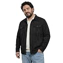 UNSTD Men Plus Size Suede Jacket for