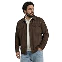 UNSTD Men Plus Size Suede Jacket for