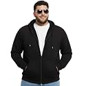 UNSTD Plus Size Men Solid Zipper Hoodie
