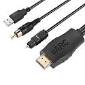 Unstincer 192KHz HDMI eARC/ARC to Optical Coaxial Audio Converter