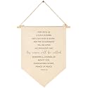 for Unto Us A Child is Born-Scripture Gift for Baby Boys Girls Kids-Christian Bible Verses-Canvas Hanging Banner Pennant Wall Decor Gift for Nursery Baby Room Homeschool Playroom