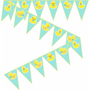 untumble duck theme birthday flag banner decoration for a kids party  duck theme flag banner  duck theme birthday party decoration for boys amp girls artboard paper 10 feet