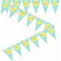 Untumble Duck Theme Birthday flag banner Decoration for a kids party | Duck Theme Flag Banner | Duck Theme Birthday Party Decoration for Boys & Girls (Artboard paper, 10 feet)