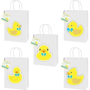 untumble duck theme return gift bags  perfect for donald duck theme birthday party decorations  pack of 10