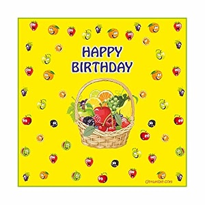 untumble fruit theme birthday party decoration banner - perfect scene setter for cake cutting or photo shoot area - 4x4 feet - polyester fabric