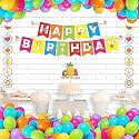 Untumble Fruits Theme Birthday Decoration kit in Multi Color with Happy Birthday Banner, Dangler 4ft, Cake Topper, Balloons (Pack of 24)