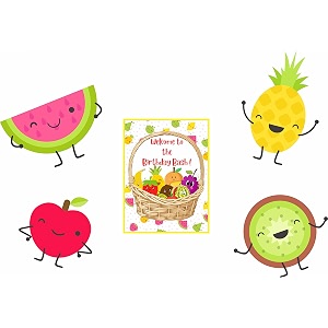 untumble set of 5 multicolor fruit theme poster pack
