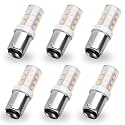 6-Pack 12 Volt 1176 BA15D Bulbs Warm White 2700K 2.5W 1004 90 1076 S8 1130 1142 LED Bulb AC/DC 12-24V Replacement for RV Camper Trailer Dome Light, Marine Boat Light, Outdoor Landscape Lights