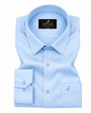 UNYUG Men Solid Formal Light Blue Shirt