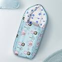 Uonibaby X StarAndDaisy Essentials 3 in 1 Baby Sleeping Bag for New Born/Baby Carrier for New Born/Soft and Comfortable Baby Bed for 0-12 Months/Washable Cotton Design. (Printed-Blue)