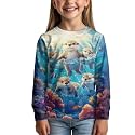 Uourmeti Girls Graphic Tees Long Sleeve T Shirts for Teens