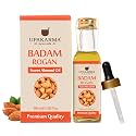 UPAKARMA Ayurveda Premium Badam Rogan Oil - 100ml | Pure &amp; Natural Cold Pressed Sweet Almond Oil | Promotes Skin &amp; Hair Health | Pack of 1