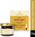 UPAKARMA Premium Ayurvedic Pure and Natural Shilajit Gold Resin with Pure Gold Dust Helps Boost Immunity, Energy, Strength, Stamina, and Overall Health - 20 Grams Shilajeet - Pack of 1