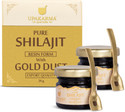 UPAKARMA Premium Ayurvedic Pure and Natural Shilajit Gold Resin with Pure Gold Dust Helps Boost Immunity, Energy, Strength, Stamina, and Overall Health - 20 Grams Shilajeet - Pack of 2