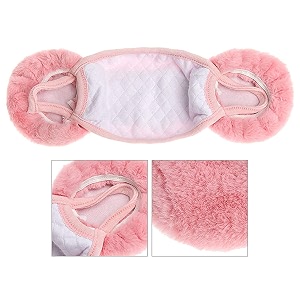 girl39s and boy39s warm winter woolen face mask ear protector with plush ear muffs covers - pack of 6 colors multicolor