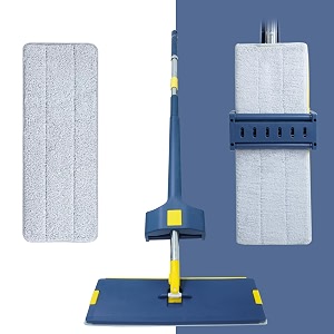 upc slider squeeze mop- new revolutionary way of home cleaning cleans horizontally and vertically ultra thick super absorbent microfiber technology mop-blue
