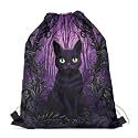 Upetstory Animals Patterned Drawstring Gym Bag for Teens Kids, Cinch Backpack for School Gifts
