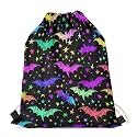 Upetstory Animals Patterned Drawstring Gym Bag for Teens Kids, Cinch Backpack for School Gifts