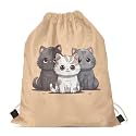Upetstory Animals Patterned Drawstring Gym Bag for Teens Kids, Cinch Backpack for School Gifts