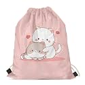 Upetstory Animals Patterned Drawstring Gym Bag for Teens Kids, Cinch Backpack for School Gifts