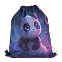 Upetstory Animals Patterned Drawstring Gym Bag for Teens Kids, Cinch Backpack for School Gifts