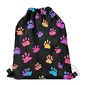 Upetstory Animals Patterned Drawstring Gym Bag for Teens Kids, Cinch Backpack for School Gifts