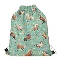 Upetstory Animals Patterned Drawstring Gym Bag for Teens Kids, Cinch Backpack for School Gifts