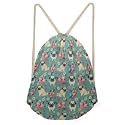 Upetstory Animals Patterned Drawstring Gym Bag for Teens Kids, Cinch Backpack for School Gifts