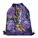 Upetstory Animals Patterned Drawstring Gym Bag for Teens Kids, Cinch Backpack for School Gifts