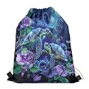 Upetstory Animals Patterned Drawstring Gym Bag for Teens Kids, Cinch Backpack for School Gifts