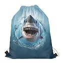 Upetstory Animals Patterned Drawstring Gym Bag for Teens Kids, Cinch Backpack for School Gifts
