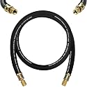 Upgrade 1/2" HVAC Vacuum Hose, 3/8" to 3/8" Fittings, 6 FT, Black