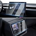 [Upgrade] 2 Pack Screen Protector for Tesla Model Y Juniper 2025 (Not for Premium/ Performance) / 2024~2025 2026 Model 3 Highland Screen Protector — 15.4-Inch Front &amp; 8-Inch Rear Touchscreen Tempered Glass Tesla Juniper A