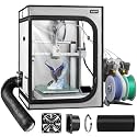Upgrade 3D Printer Enclosure with Ventilation Kit for Bambu lab A1/A1 Mini Combo,Fireproof & Dustproof Constant Temperature Noise Reduction 3D Printer Cover with AMS LED Light-520 * 600 * 700mm