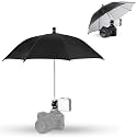 Upgrade Camera Hot Shoe Umbrella Sunshade with 3 Level Height Adjustable