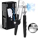 [Upgrade] Commercial Can Opener, Durable All-Steel Construction - RICKUNCL Hand Crank Can Opener with Magnet, Comfortable Extra-long Handles, Oversized Knob, Professional Ergonomic & Easy for Big Cans