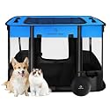 ROMANTIC BEAR Dog Playpen,Foldable Pet Puppy Cat Playpen,M(31"x23"x21")