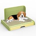 Upgrade Dog Potty Tray with High Wall,23.62"X18.5"Pee Pad Holder,Litter Box for Pet,Mesh Training Holder for Puppy and Small Size Dog,Housebreaking Supplies, Pet Products (Green)