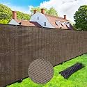 UPGRADE Fence Privacy Screen 8' x 25' Fence Commercial Shade Cover with Brass Grommets Heavy Duty Perfect for Outdoor Back Yard-Mocha, Customizable