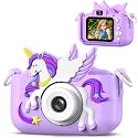 Upgrade Kids Camera for Boys Girls, Toddler Digital Selfie Camera with Cute Protective Cover and SD Card, Christmas Birthday Gifts Toys for 3 4 5 6 7 8 9 10 11 12 Years Old Little Girls and Boys